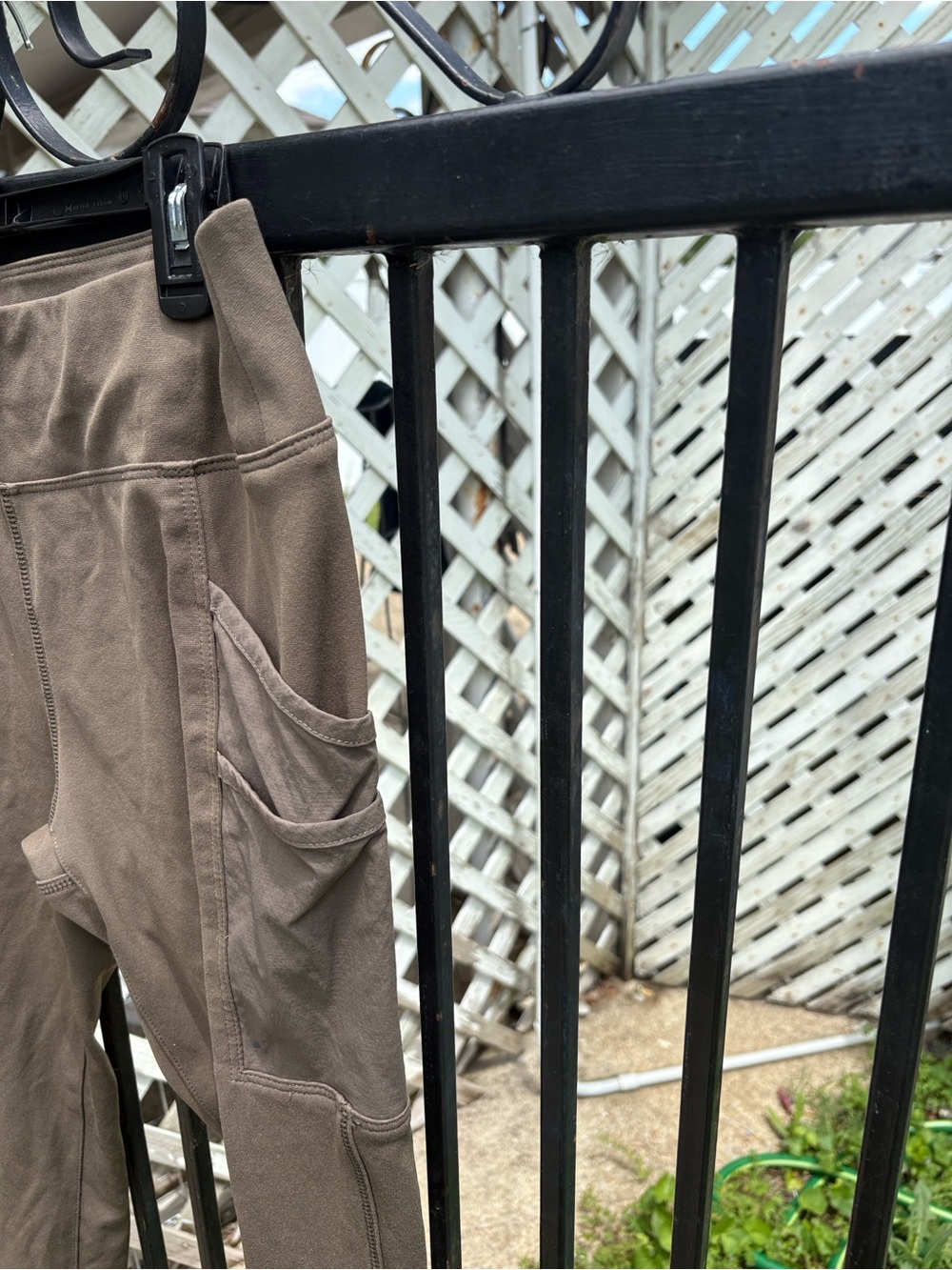 Carhartt Brownish green military color Utility Work Pants with Side Zip Pocket - Picture 8 of 13